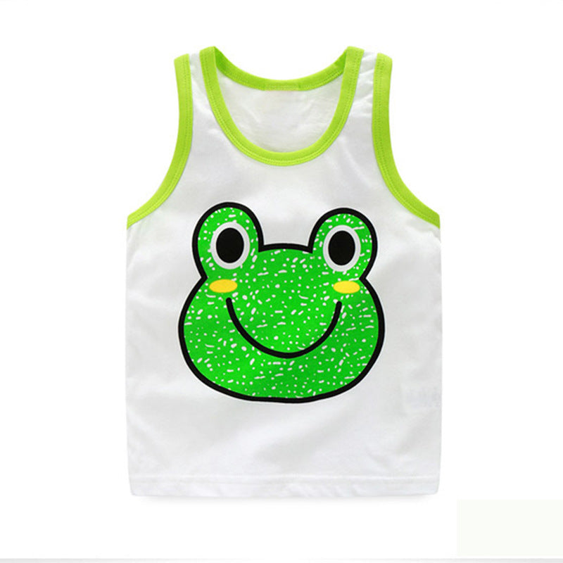 Cartoon kids in vest printing